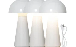 Star Trading Mushroom Uppladdningsbar Bordslampa 3-Stegs DIM 28cm Vit IP44* Uppladdningsbara Lampor Utomhus|Uppladdningsbara Lampor Utomhus
