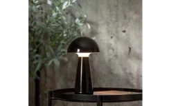 Uppladdningsbara Lampor Utomhus|Uppladdningsbara Lampor Utomhus<Star Trading Mushroom Uppladdningsbar Bordslampa 3-Stegs DIM 28cm Svart IP44