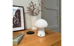 Uppladdningsbara Lampor Inomhus<Dyberg Larsen Mushroom Uppladdningsbar Bordslampa 21cm Vit