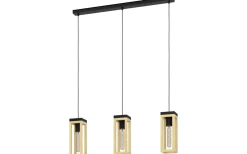 Eglo Nafferton Taklampa 80cm Svart/Natur* Avlånga Taklampor