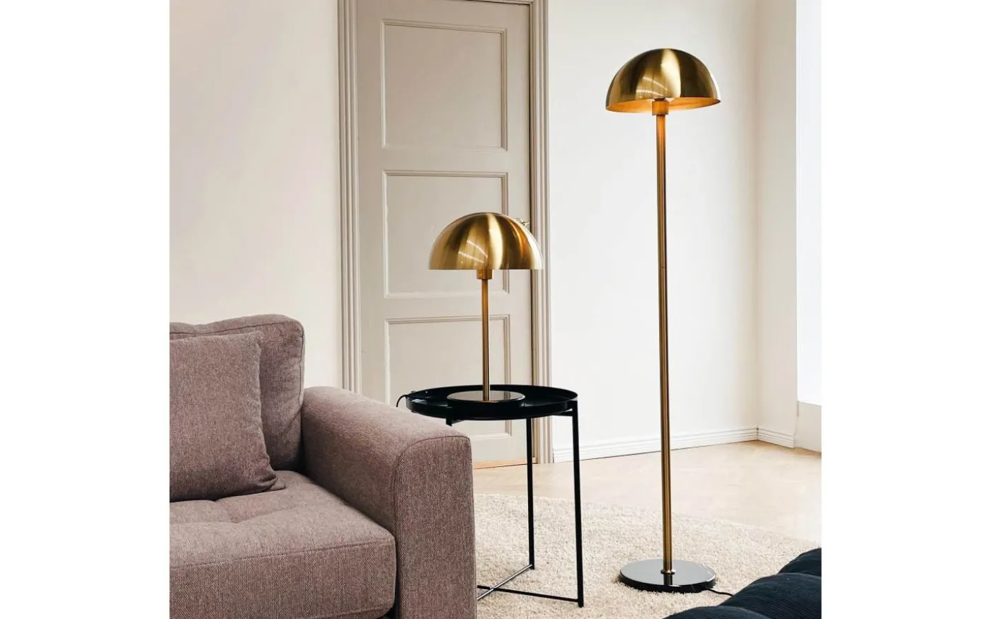 Nancy Bordslampa 51cm Mässing/Svart Marmor