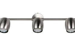 Avlånga Takspotlights|Takspot Med 3 Lampor<Reality Nancy Spotlight 3-delad GU10 borstad stål