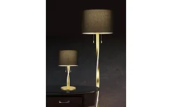 Nandor Golvlampa E27 + LED svart/guld