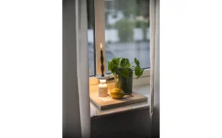 Nantes Uppladdningsbar Bordslampa/Ljushållare LED 12,5cm Vit IP54