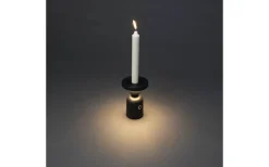Konstsmide Nantes Uppladdningsbar Bordslampa/Ljushållare LED 12,5cm Svart IP54* Uppladdningsbara Lampor Utomhus|Uppladdningsbara Lampor Utomhus