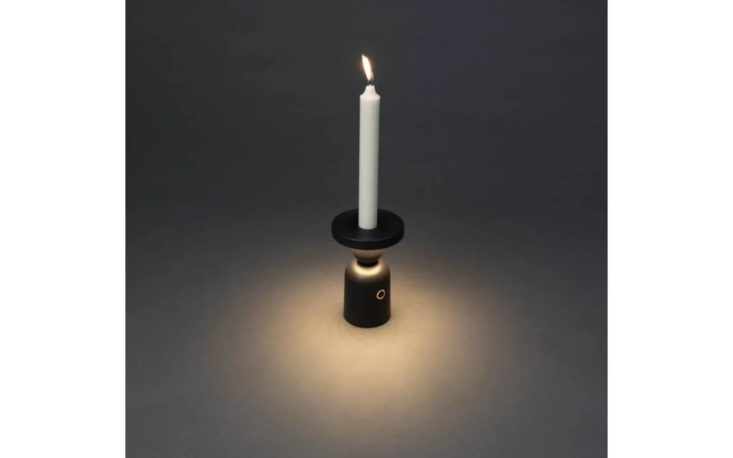 Konstsmide Nantes Uppladdningsbar Bordslampa/Ljushållare LED 12,5cm Svart IP54* Uppladdningsbara Lampor Utomhus|Uppladdningsbara Lampor Utomhus