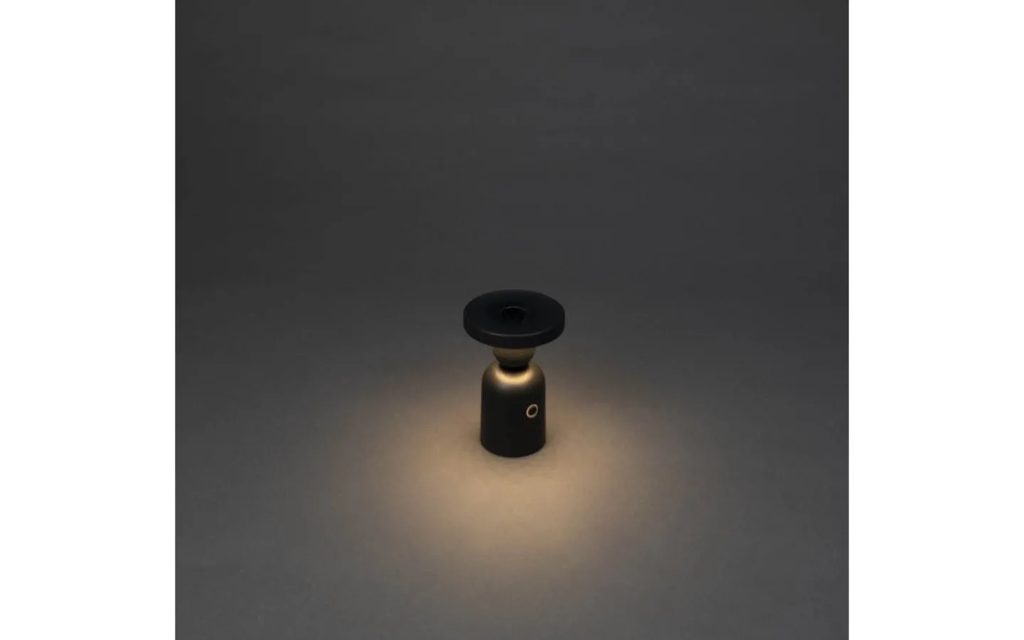 Konstsmide Nantes Uppladdningsbar Bordslampa/Ljushållare LED 12,5cm Svart IP54* Uppladdningsbara Lampor Utomhus|Uppladdningsbara Lampor Utomhus