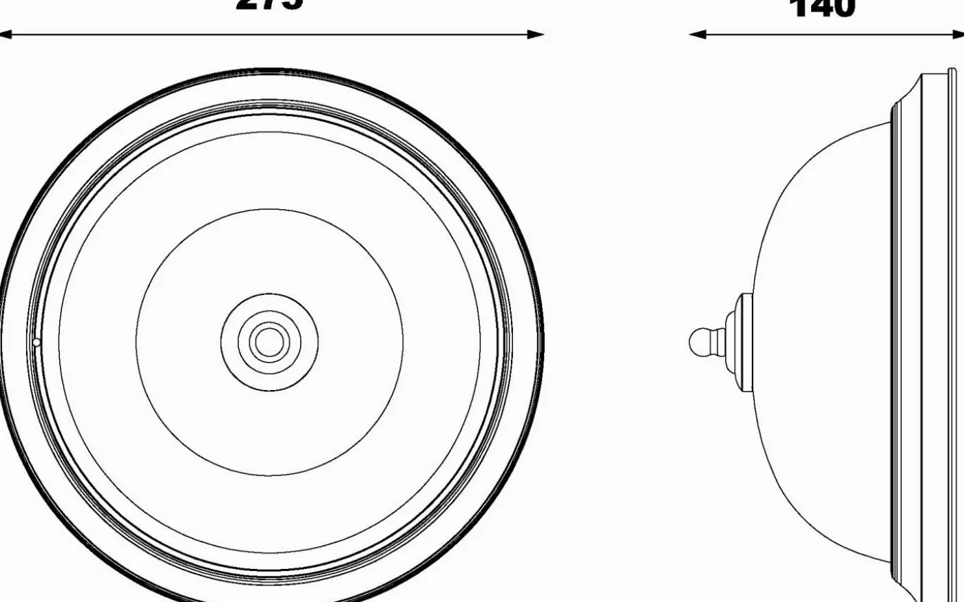 Napoli Plafond 28cm Antik/Vit