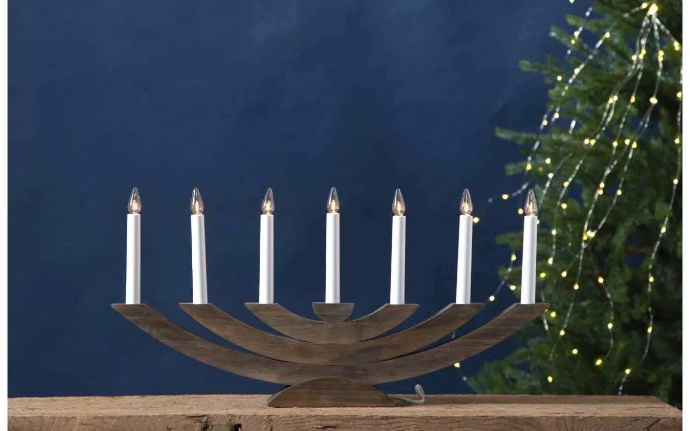 Navida Adventsljusstake 30cm Brun