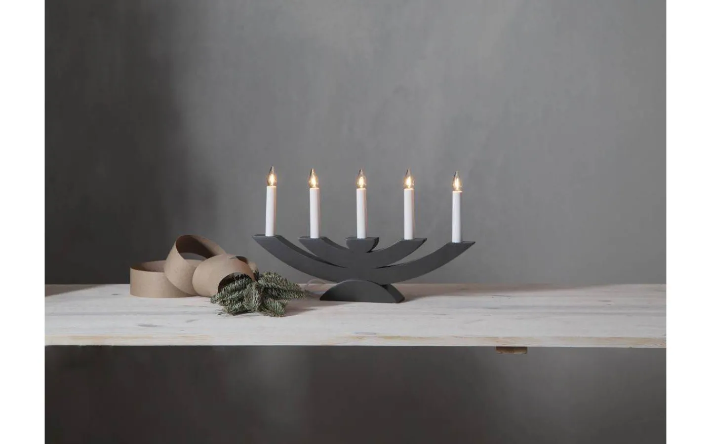 Visa Alla Adventsljusstakar|Adventsljusstakar 0-30 Cm<Star Trading Navida Ljusstake 24cm Grå