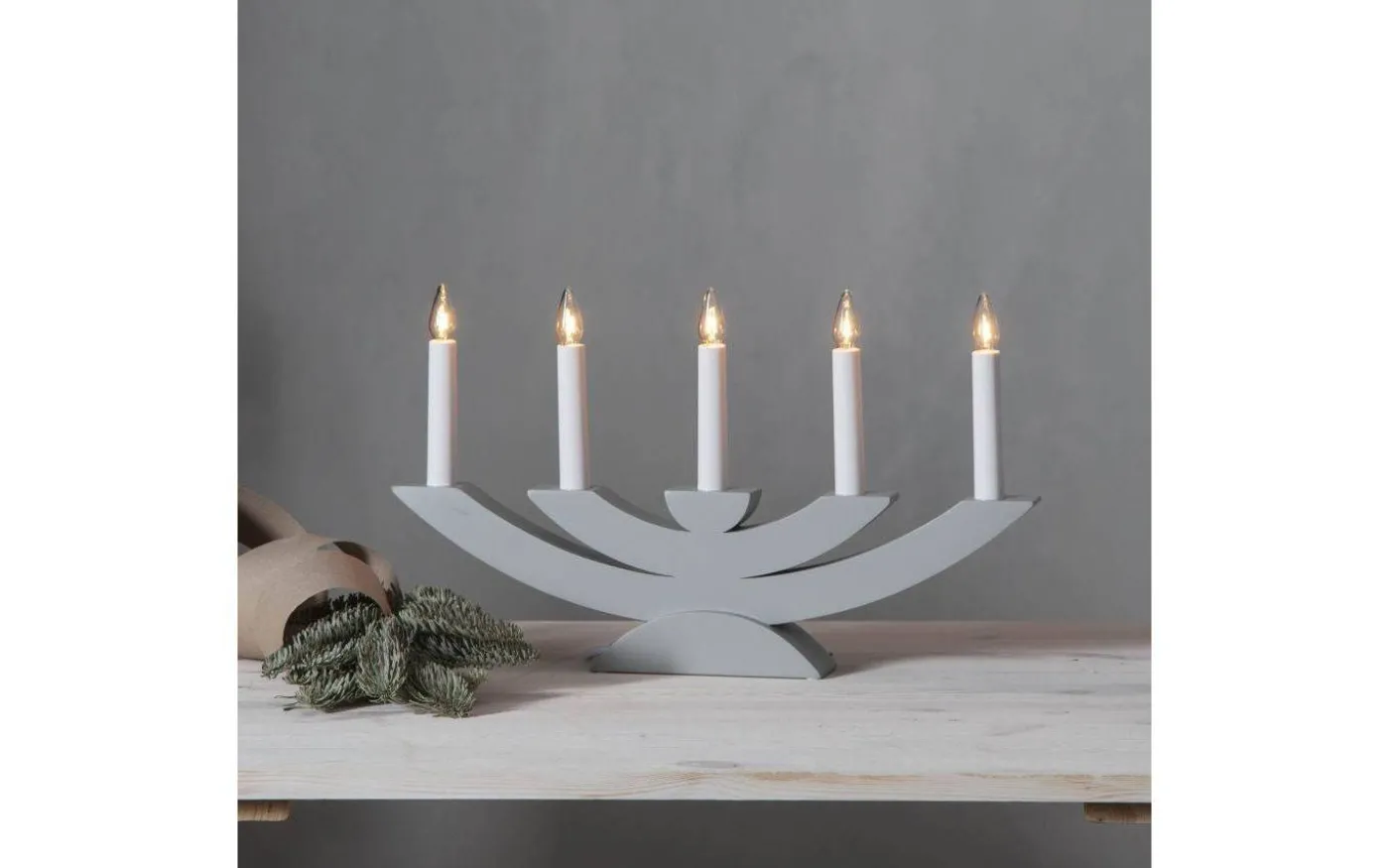 Navida Ljusstake 24cm Ljusgrå