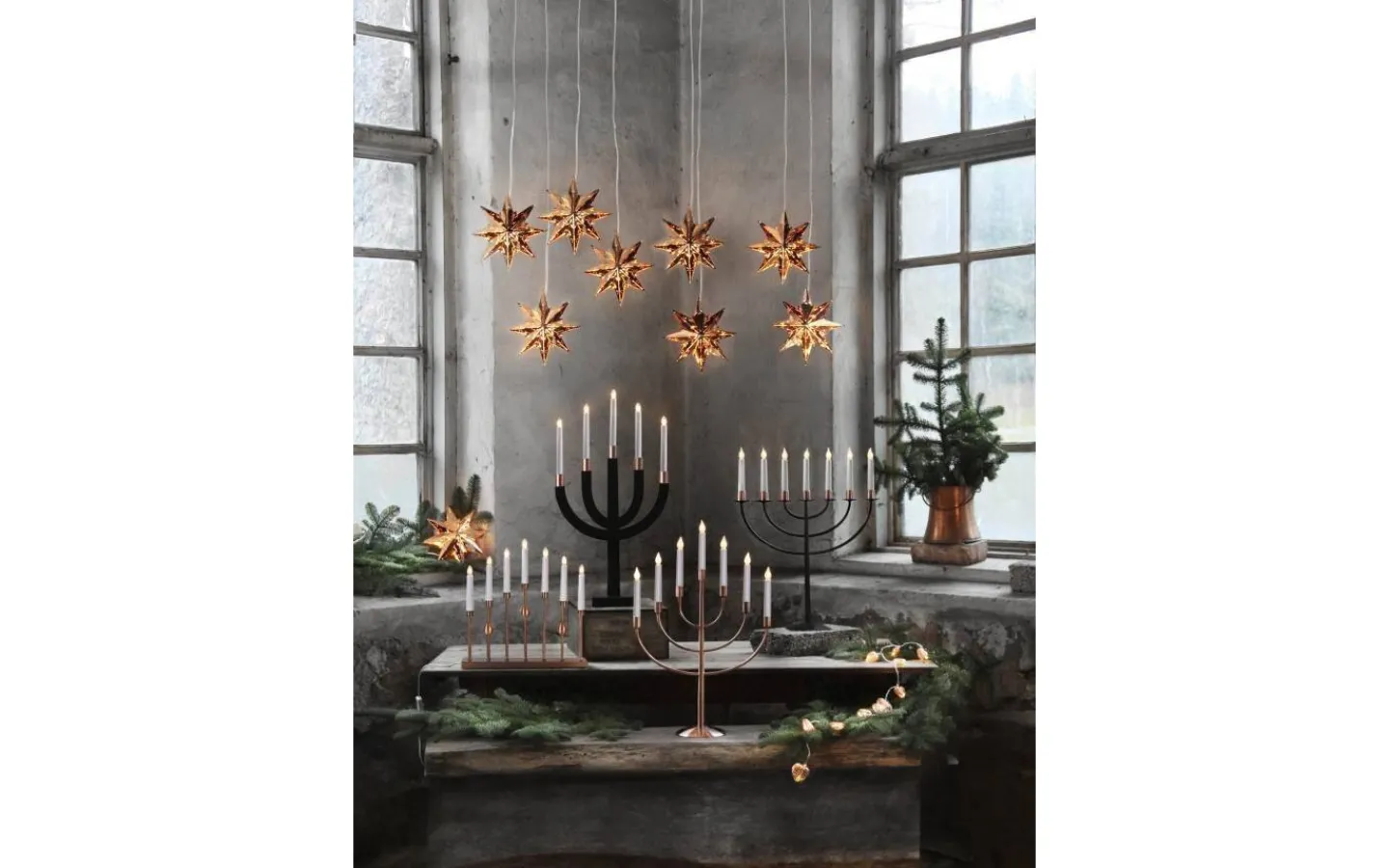 Batteri Julpynt Inomhus<Star Trading Neartz Batteridriven Ljusslinga 10L 90cm Koppar