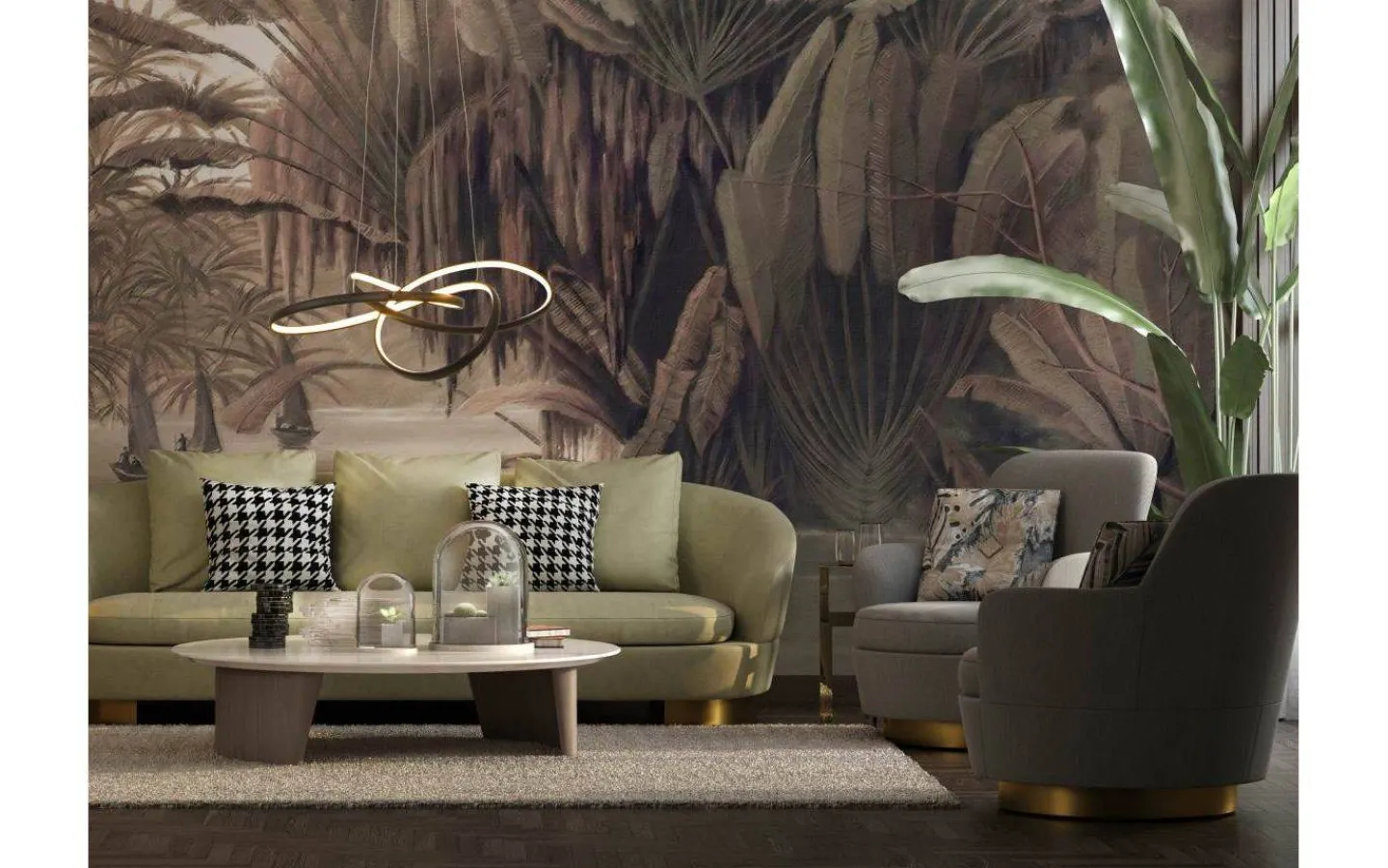 Aneta Nebulosa Taklampa 65cm LED 48W 3000K Svart* Stora Taklampor Ø50-69 Cm