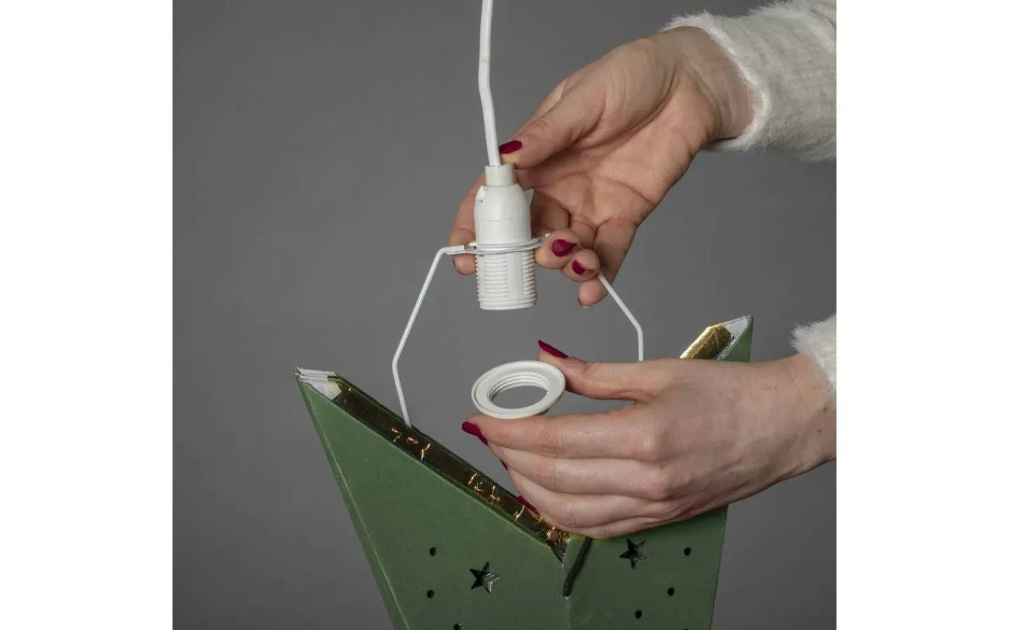 Konstsmide Neo Julstjärna 60cm Grön Sammet* Visa Alla Julstjärnor|Julstjärnor Med Sladd