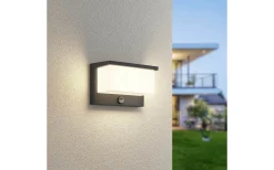 Nestos Vägglampa LED antracit med rörelsesensor IP54
