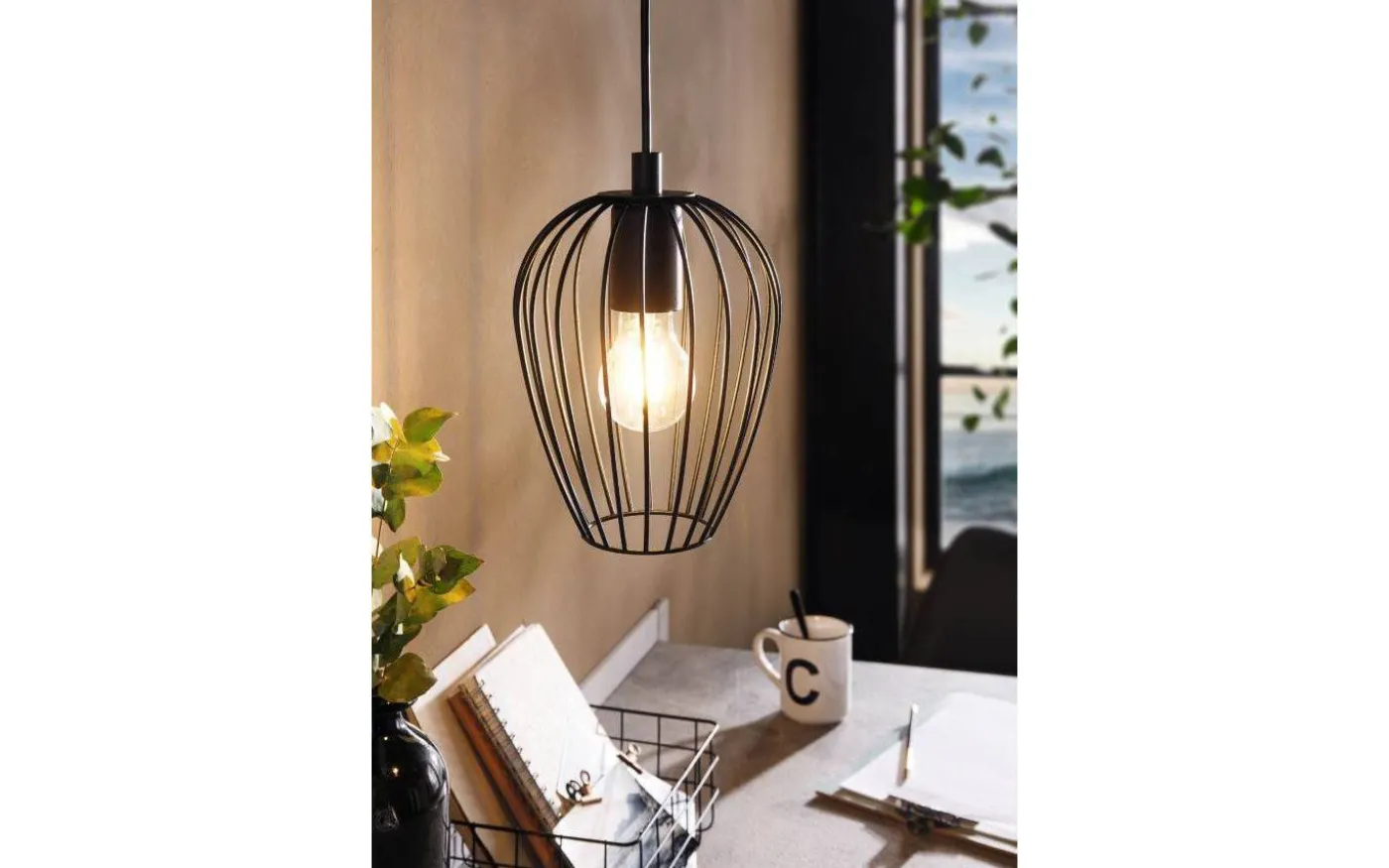 Newtown Fönsterlampa 16cm Svart