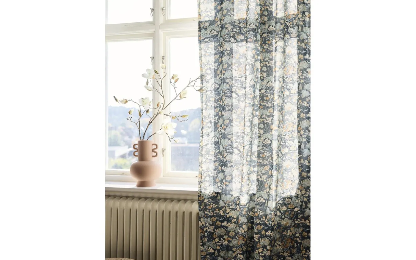 Äng Gardin 2P Blå 2x135x280cm