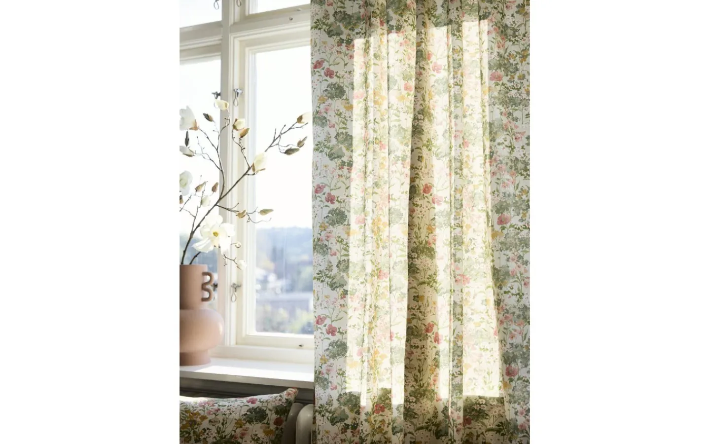 Mönstrade Gardiner<Svanefors Äng Gardin 2P Multi 2x135x280cm