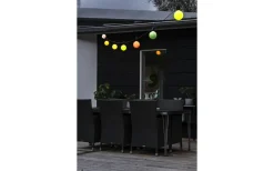 Konstsmide Ängsblomma Partyslinga 4,5m 10L Pastellfärgad utbytbar LED IP44* Partyslingor Utomhus 230V|Partyslingor Utomhus 230V