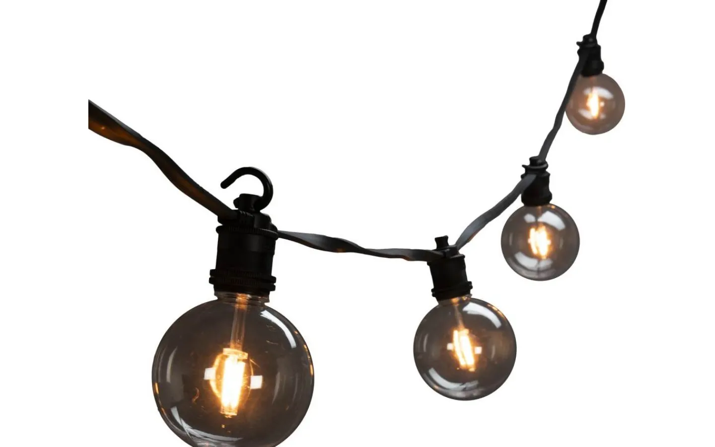 Konstsmide Ängsblomma Partyslinga 4,5m 10L Amber utbytbar LED IP44* Partyslingor Utomhus 230V|Partyslingor Utomhus 230V