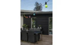 Konstsmide Ängsblomma Partyslinga 4,5m 10L Pastellfärgad utbytbar LED IP44* Partyslingor Utomhus 230V|Partyslingor Utomhus 230V