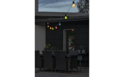 Konstsmide Ängsblomma Partyslinga 4,5m 10L Pastellfärgad utbytbar LED IP44* Partyslingor Utomhus 230V|Partyslingor Utomhus 230V