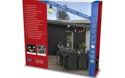 Konstsmide Ängsblomma Partyslinga 4,5m 10L Pastellfärgad utbytbar LED IP44* Partyslingor Utomhus 230V|Partyslingor Utomhus 230V