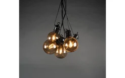 Ängsblomma Solcells-Partyslinga 4,5m 10L Amber utbytbar LED med fjärr IP44