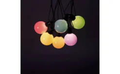 Konstsmide Ängsblomma Solcells-Partyslinga 4,5m 10L Pastellfärgad utbytbar LED med fjärr IP44* Batterislingor Utomhus|Batterislingor Utomhus