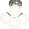 Badrum|Badrumslampor Tak<Aneta Nicosia Plafond 26cm 4L Badrum Krom/Vit IP44