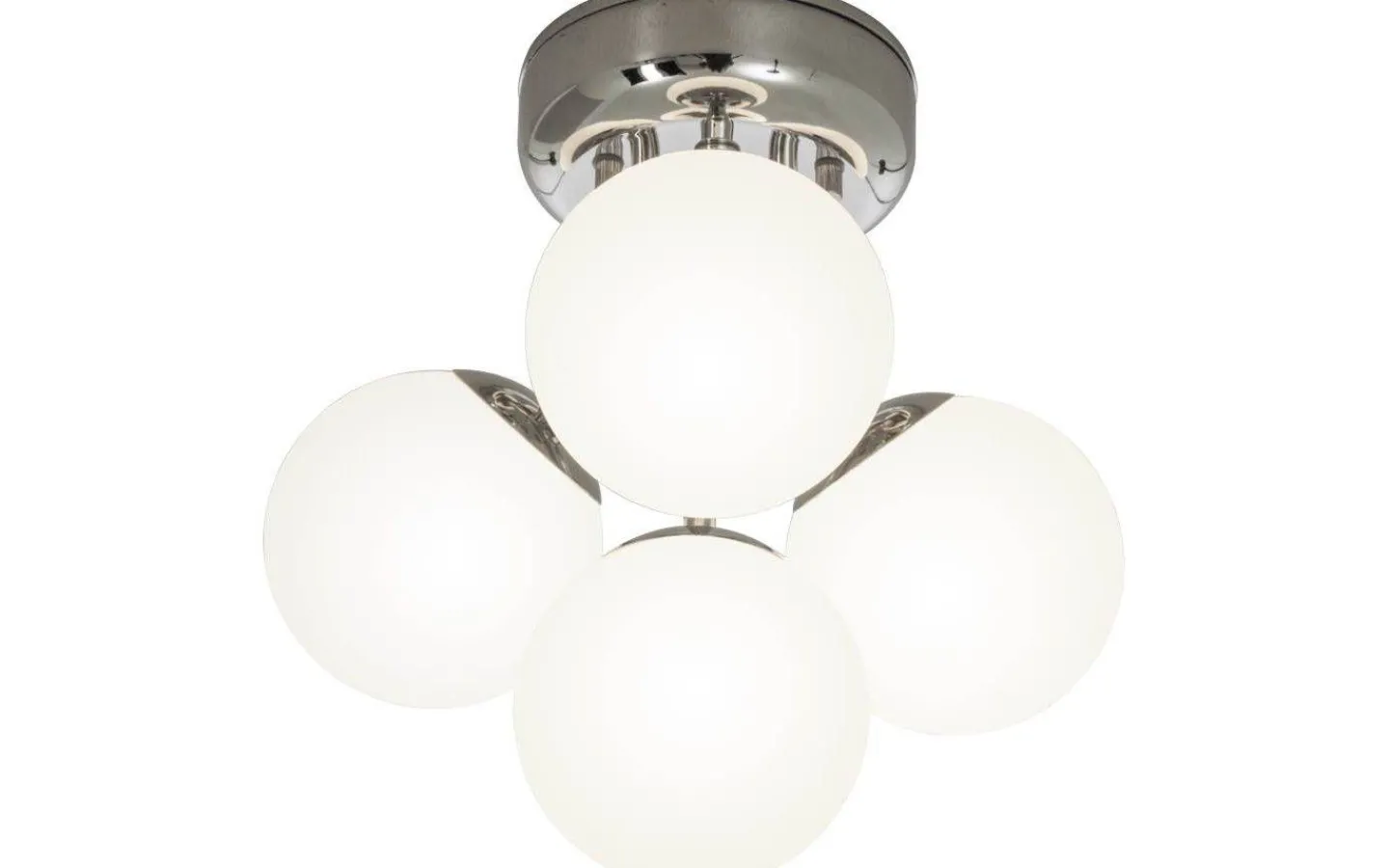 Badrum|Badrumslampor Tak<Aneta Nicosia Plafond 26cm 4L Badrum Krom/Vit IP44