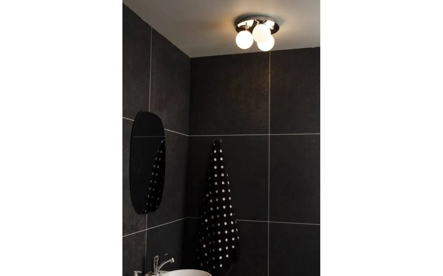 Aneta Nicosia Plafond 25cm 3L Badrum Krom/Vit IP44* Badrum|Badrumslampor Tak