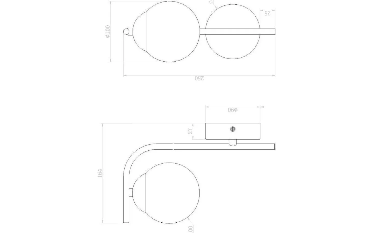 Badrumslampor Vägg|Lampetter<Aneta Nicosia Vägglampa Svart IP44