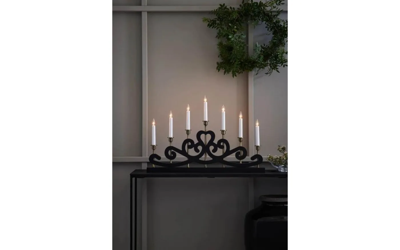 Nightfall Adventsljusstake 41cm Svart