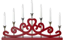 Visa Alla Adventsljusstakar|Adventsljusstakar 31-60 Cm<Markslojd Nightfall Adventsljusstake 41cm 7L Röd