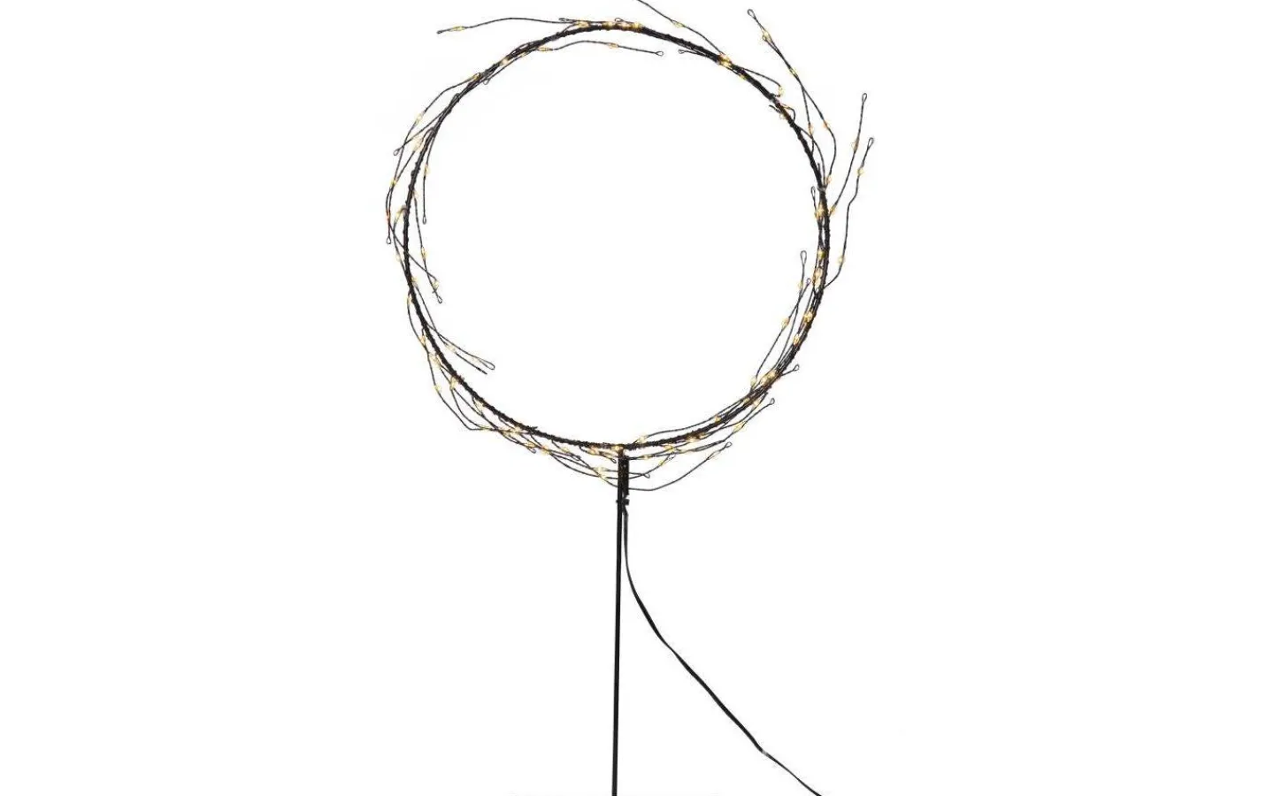 Kransar|Julpynt Inomhus<Star Trading Nike Krans på fot 45cm LED Svart Inomhus