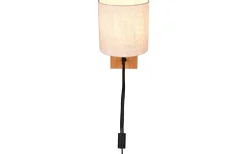 Trio Lighting Nilam Vägglampa med läslampa 18cm LED + E27 naturträ* Läslampor