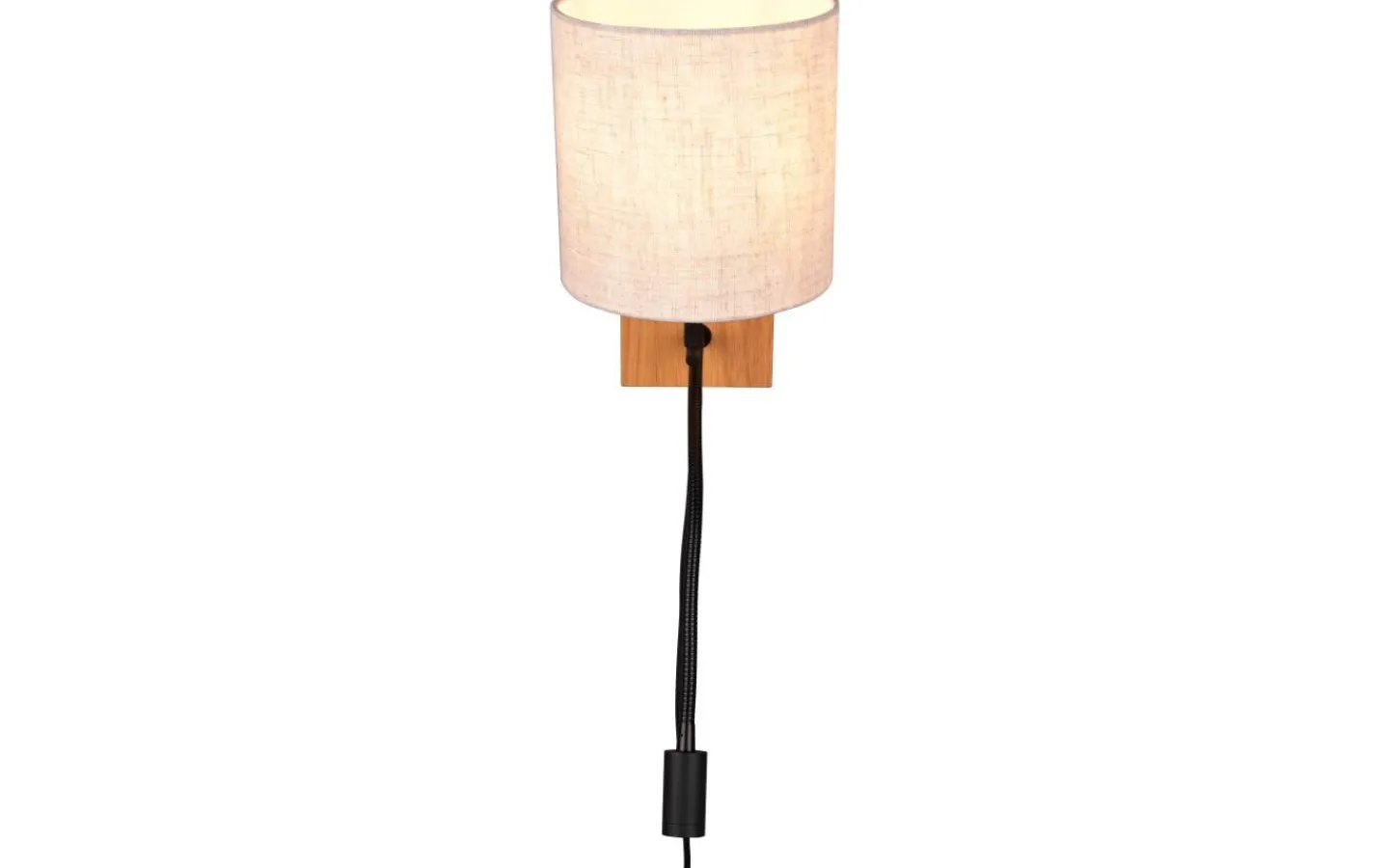 Trio Lighting Nilam Vägglampa med läslampa 18cm LED + E27 naturträ* Läslampor