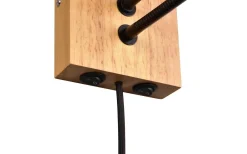 Trio Lighting Nilam Vägglampa med läslampa 18cm LED + E27 naturträ* Läslampor