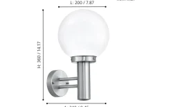 Vägglyktor<Eglo Nisia Fasadlykta Rostfritt Stål IP44