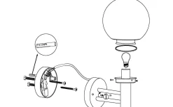 Vägglyktor<Eglo Nisia Fasadlykta Rostfritt Stål IP44