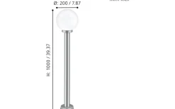 Nisia Pollare 100cm Rostfritt Stål IP44
