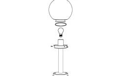 Nisia Pollare 100cm Rostfritt Stål IP44