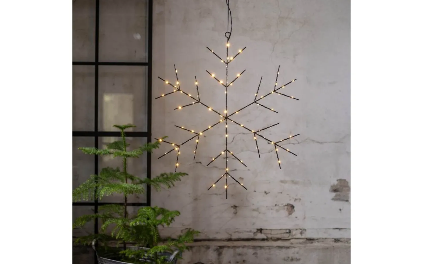 Julpynt Inomhus<Star Trading Niva Batteridriven Snöflinga LED 56cm