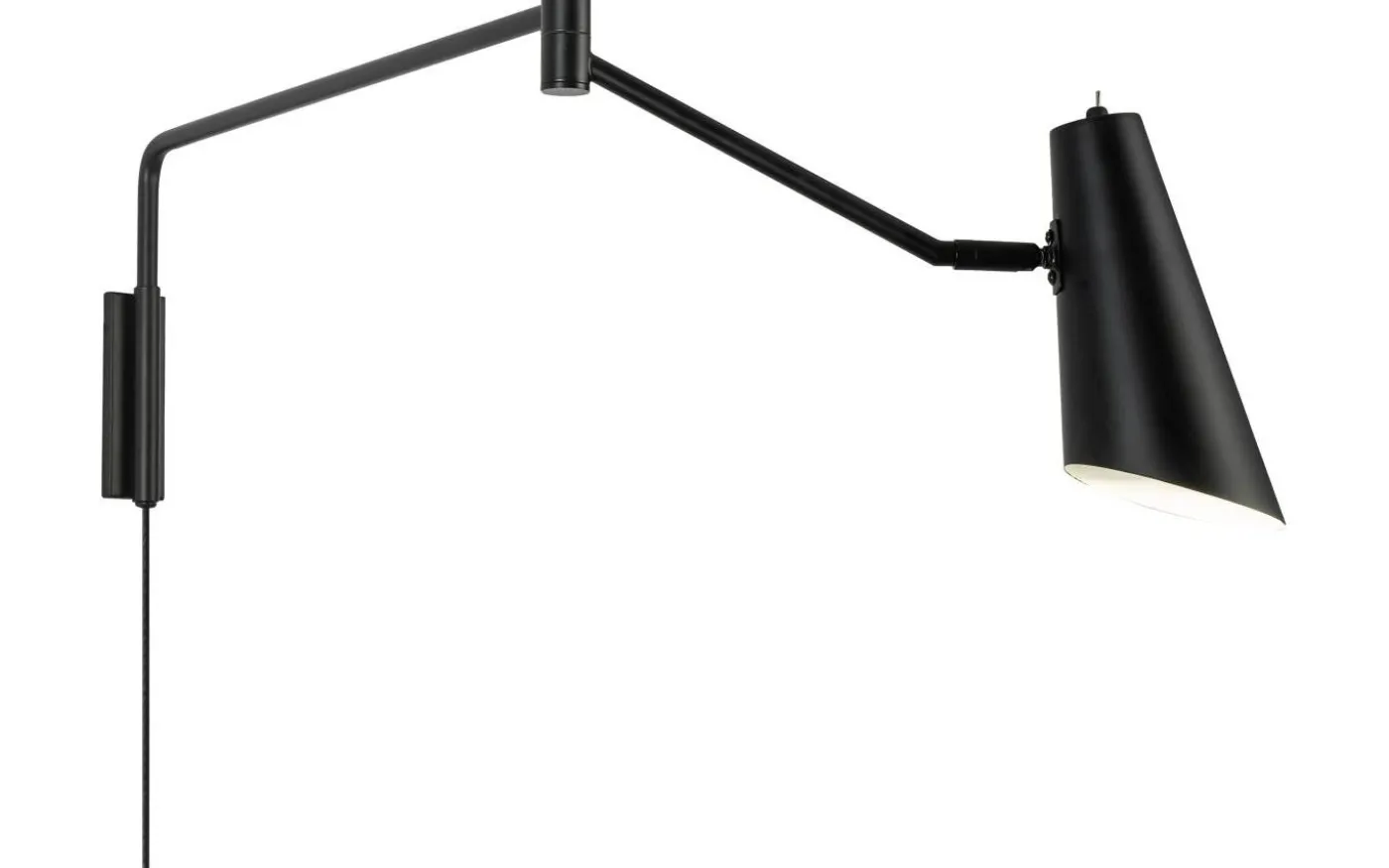 Noa Vägglampa Svart med Vikarm