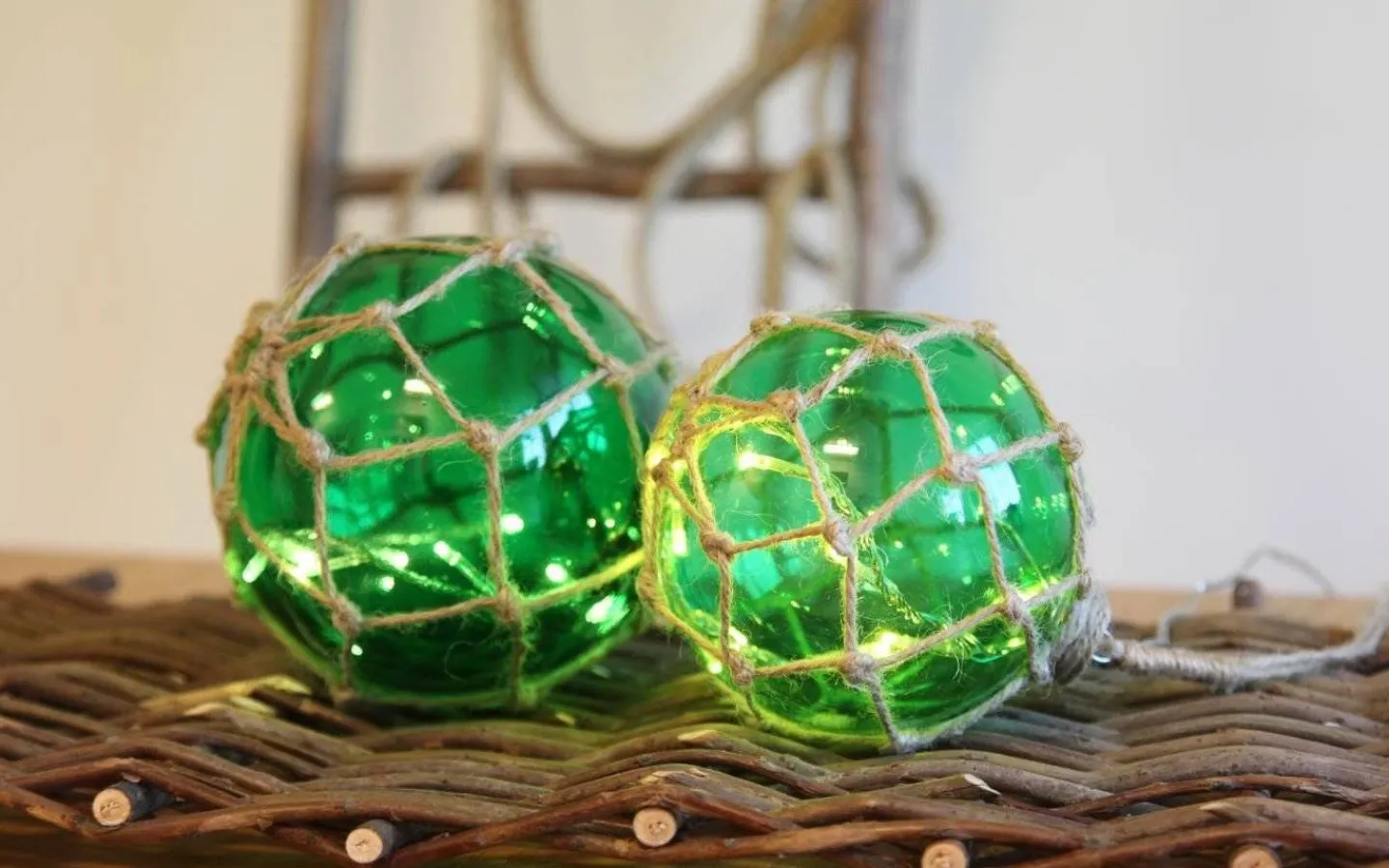 Star Trading Noah Marin Glaskula LED 12cm Grön* Inomhusdekorationer 230V