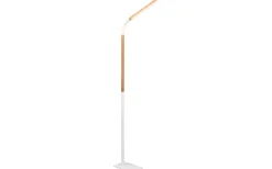 Golvläslampor<Trio Lighting Norris Golvlampa LED matt vit/trä