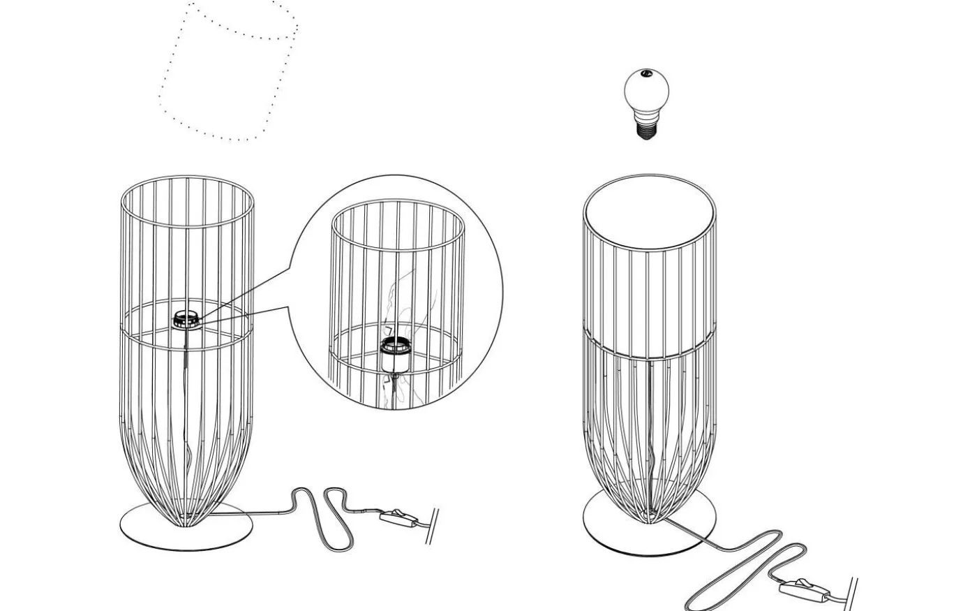 Nosino Bordslampa 58cm Svart