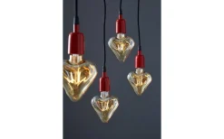 Sladdställ Med Sockel<PR Home Notice Takupphäng 9cm E27 2m kabel Tak Röd