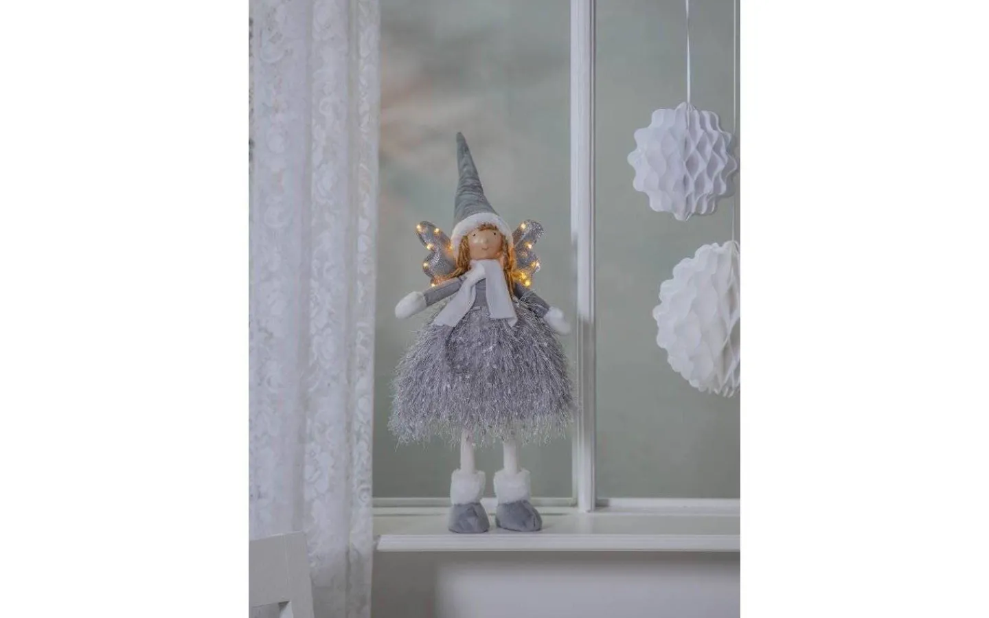 Batteri Julpynt Inomhus<Star Trading Nova Batteridriven Ängel 55cm Grå